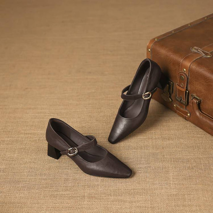 Azra Genuine Leather Heels