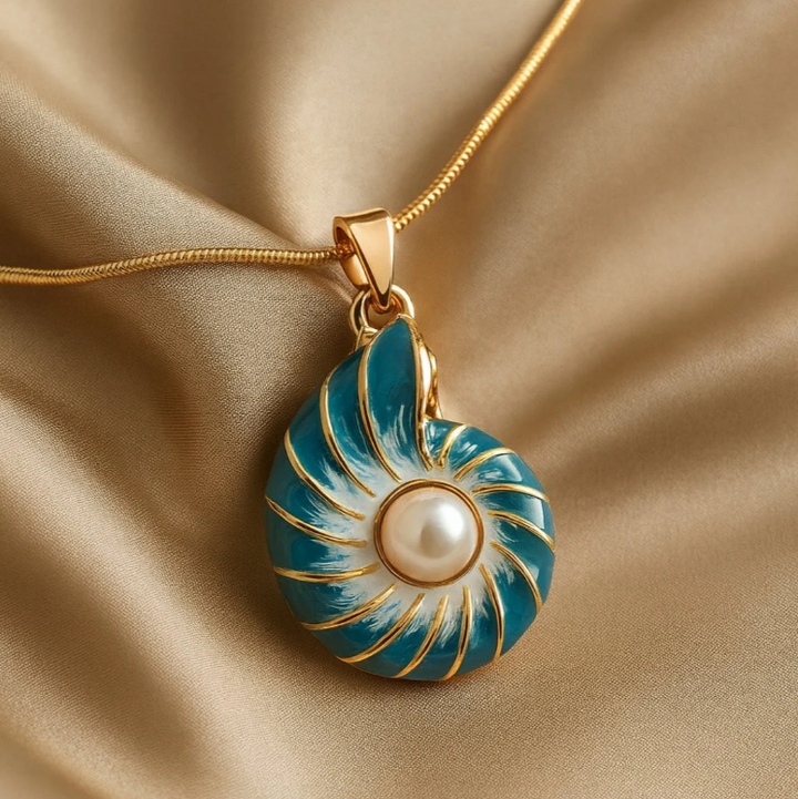 Pearl Blue Shell Necklace