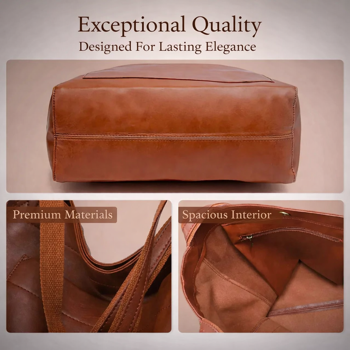 Clara™ | No More Searching | Leather Tote with Pockets