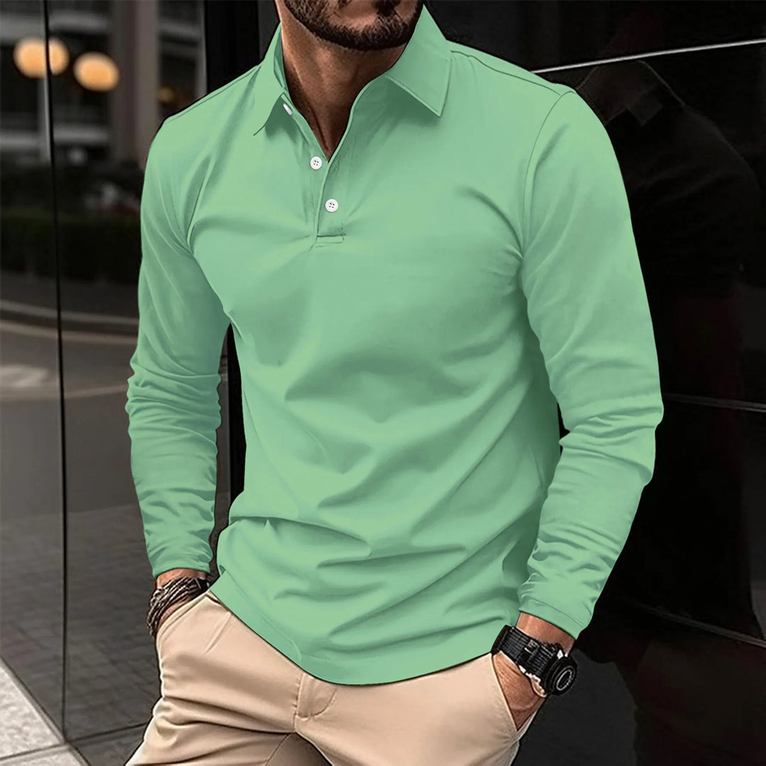NOVAE | CLASSIC LONG SLEEVE POLO FOR MEN