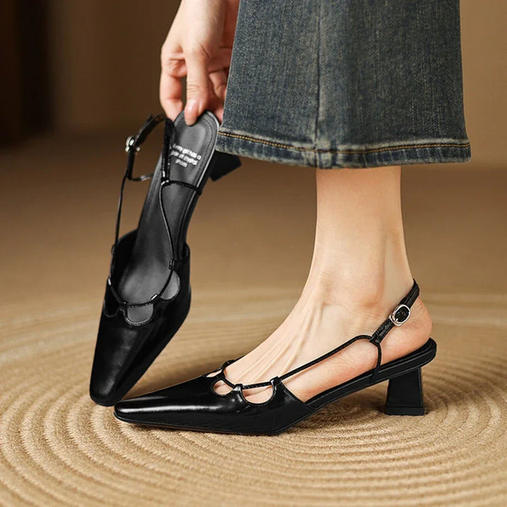 Katie Genuine Leather Slingbacks