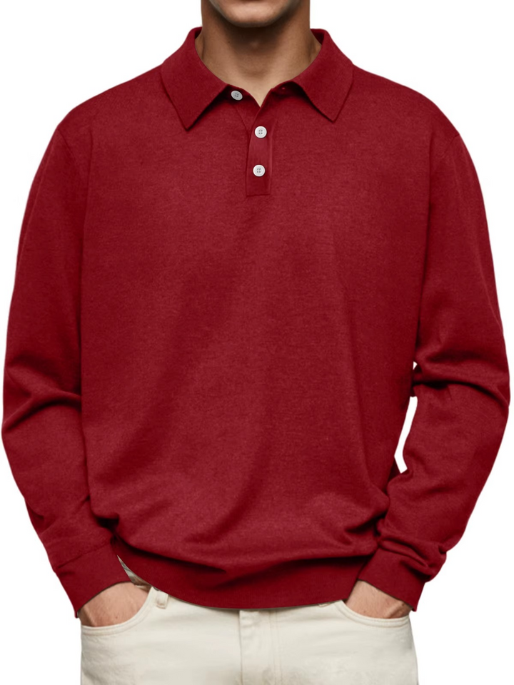 NOVAE | Men's Long Sleeve Polo Shirt