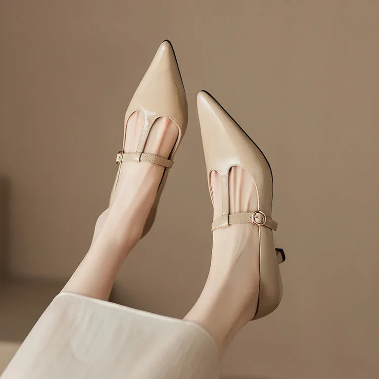 Ileen Genuine Leather Heels