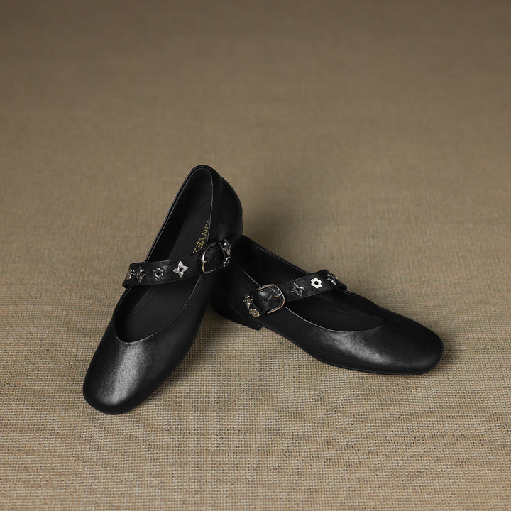 Elda Genuine Leather Flats