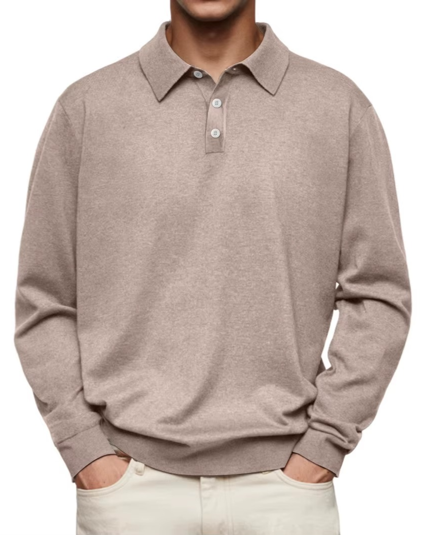 NOVAE | Men's Long Sleeve Polo Shirt