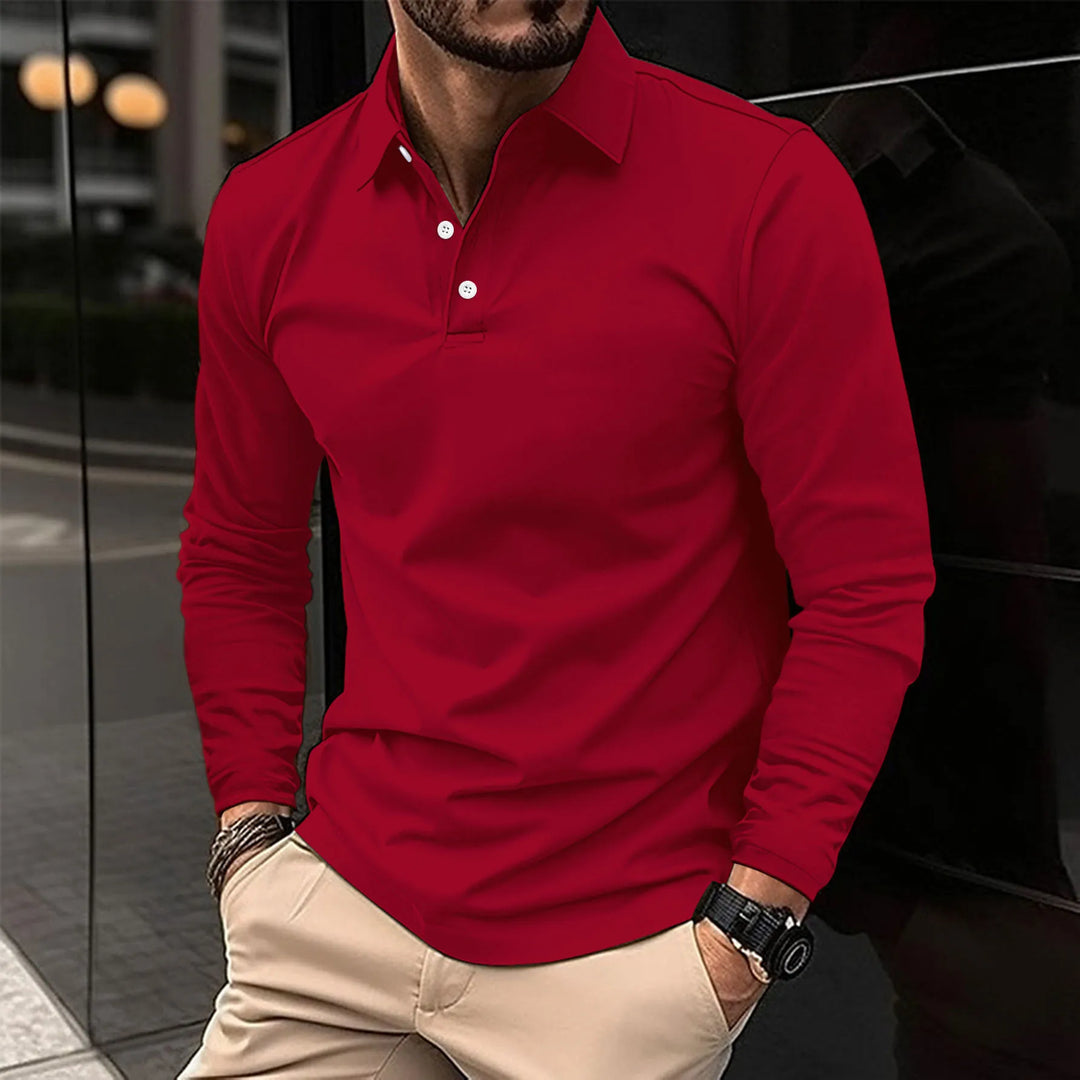 NOVAE | CLASSIC LONG SLEEVE POLO FOR MEN
