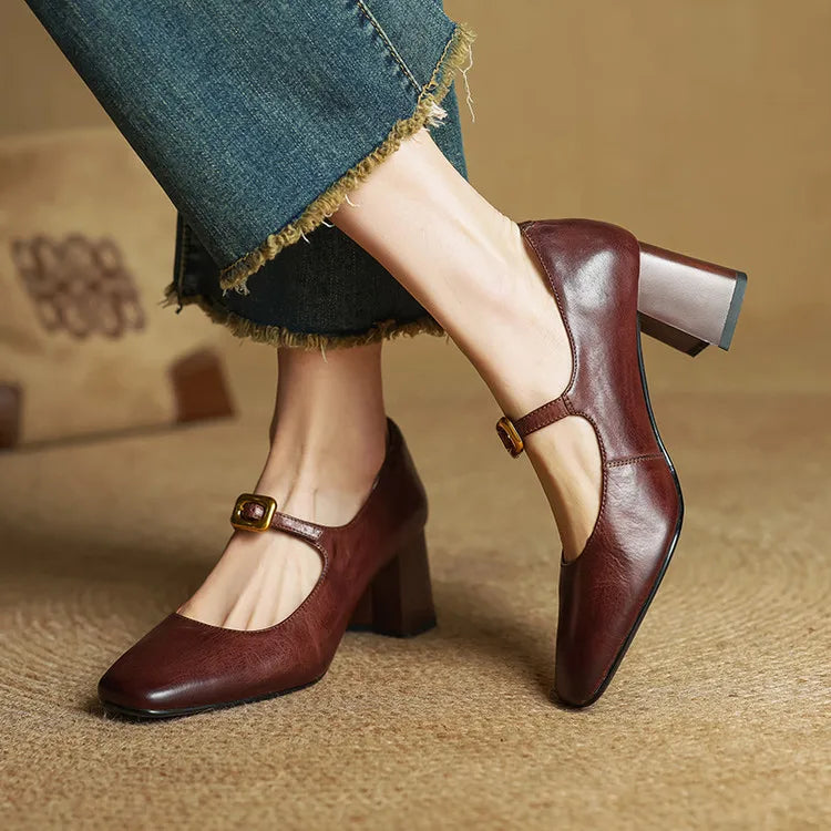 Luisa Genuine Leather Heels