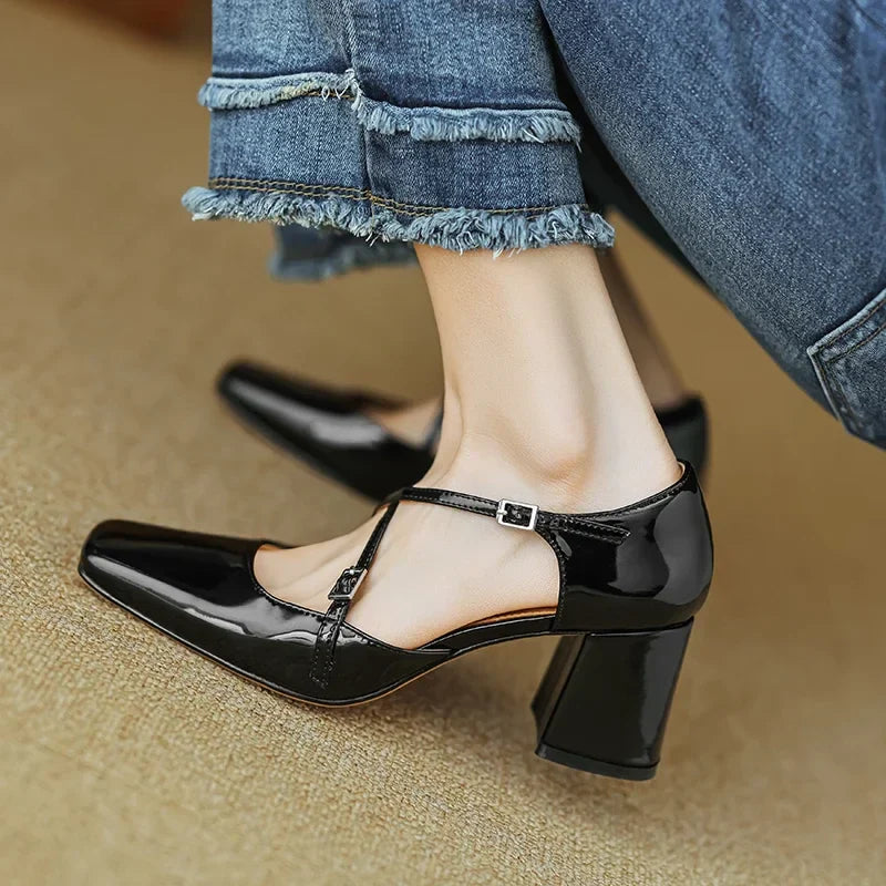 Lilian Genuine Leather Heels