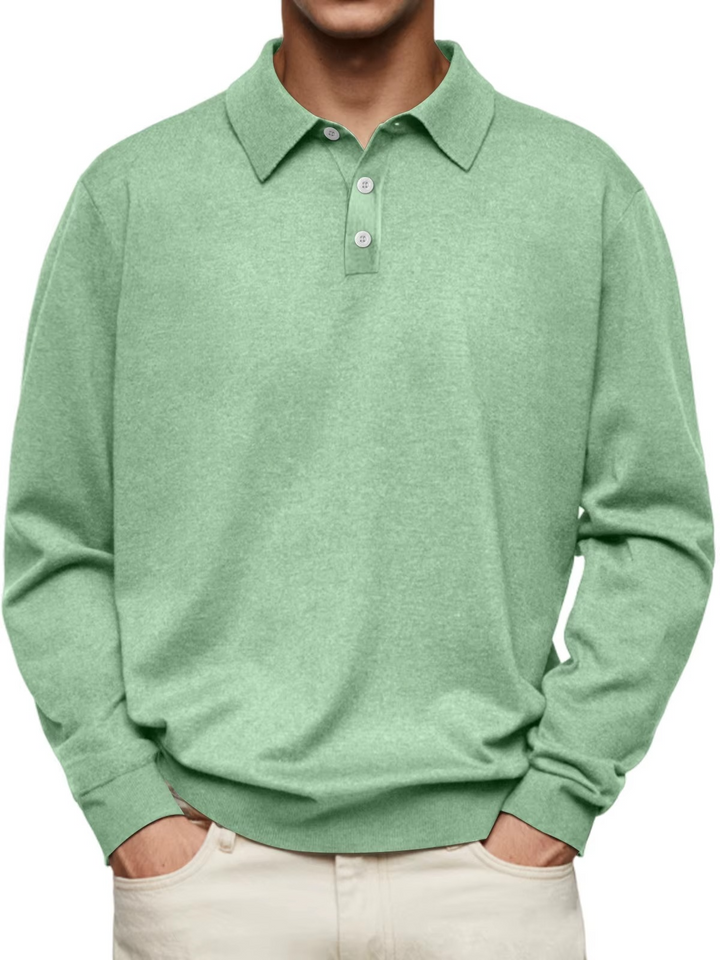 NOVAE | Men's Long Sleeve Polo Shirt