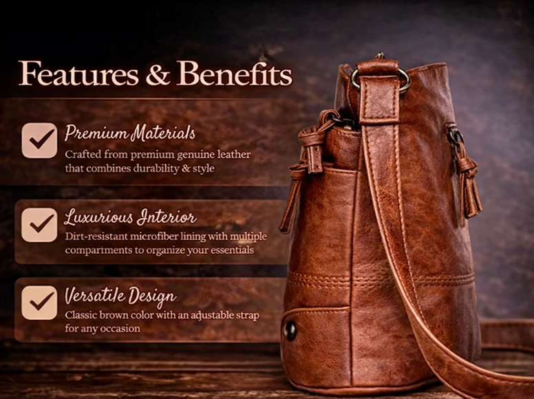 Claire™ | Timeless Elegance — Leather Shoulder Bag