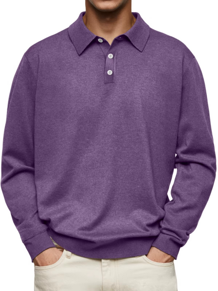 NOVAE | Men's Long Sleeve Polo Shirt