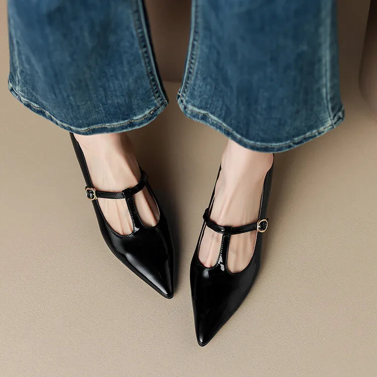 Ileen Genuine Leather Heels