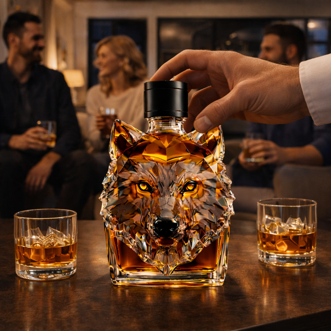 Wolf Head Limited Edition Whiskey Decanter