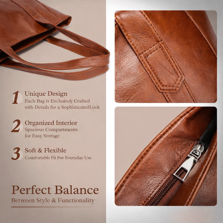 Laura™ | Built to Last — Durable Leather Tote Bag