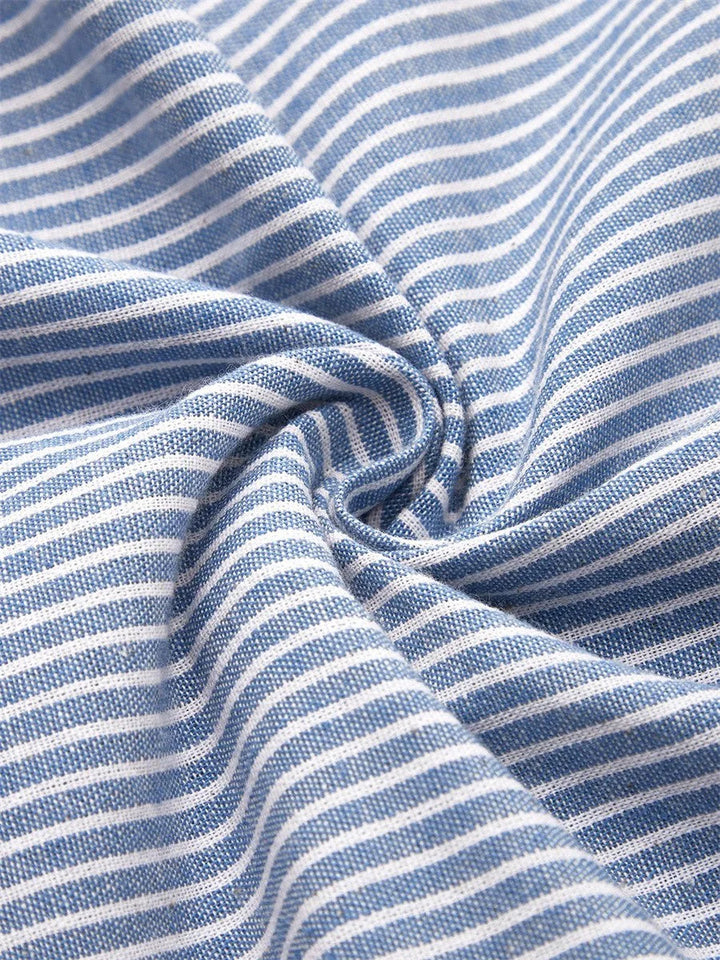 Brienne | Soft Stripe Midi Dress