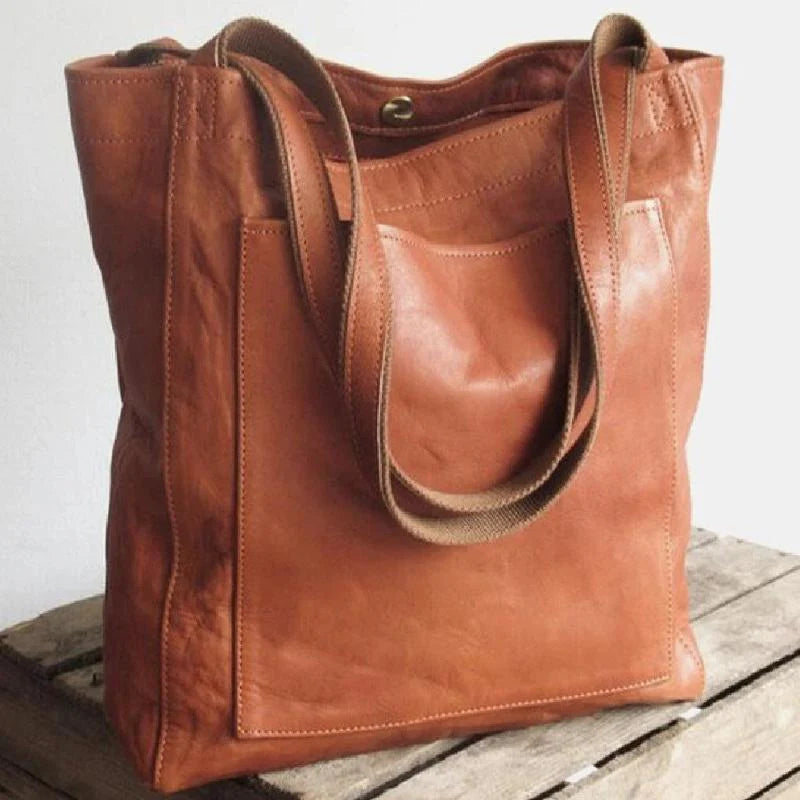 Clara™ | No More Searching | Leather Tote with Pockets