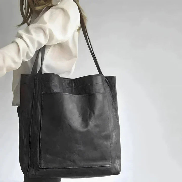 Clara™ | No More Searching | Leather Tote with Pockets