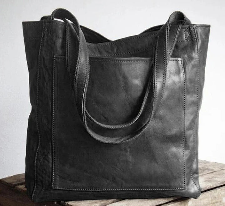 Clara™ | No More Searching | Leather Tote with Pockets