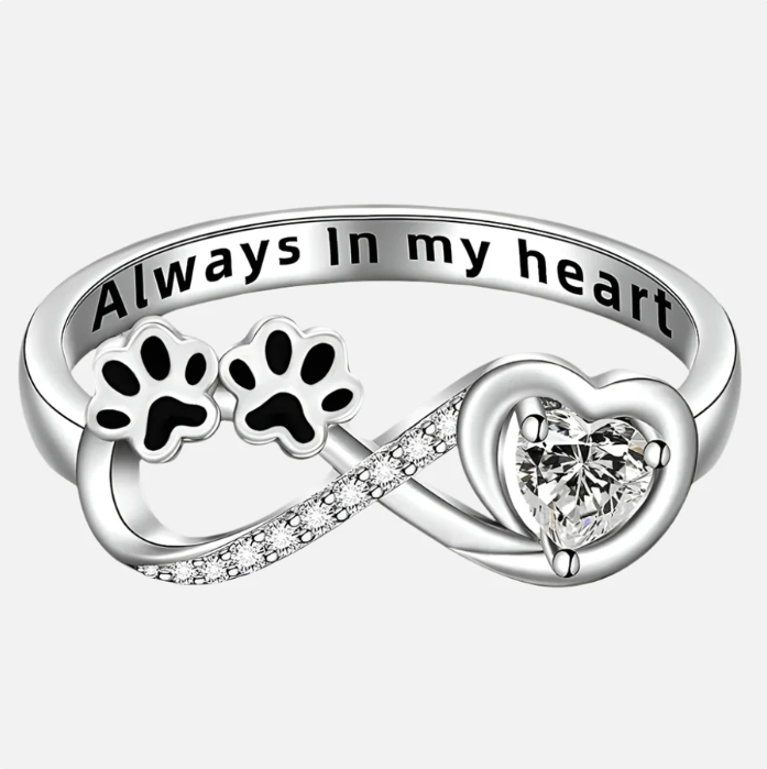 Paw Print Infinity Ring – A Symbol of Eternal Love