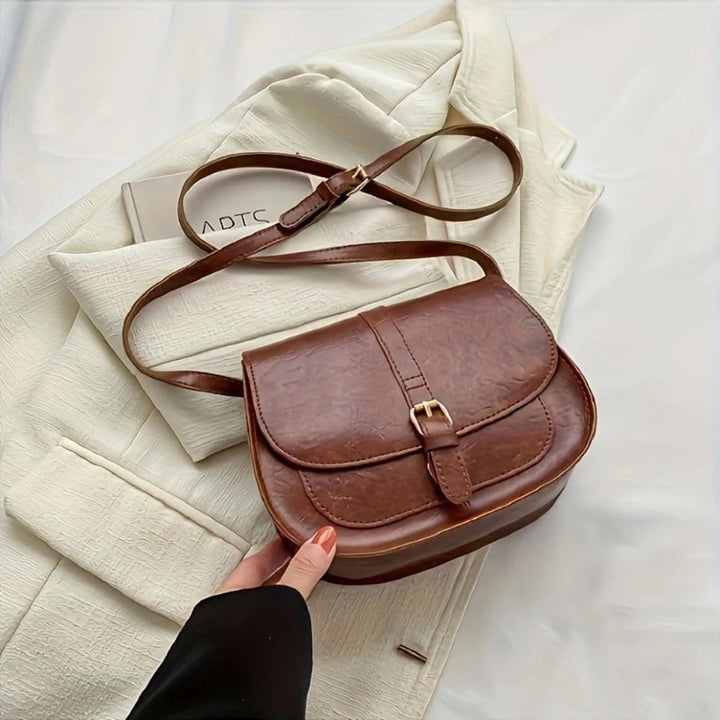 Grace™ | Compact & Elegant — Leather Saddle Bag
