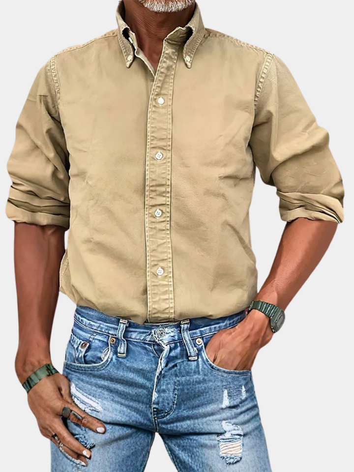 LAURENT MONACO | LONG SLEEVE WRINKLE-FREE SHIRT FOR MEN