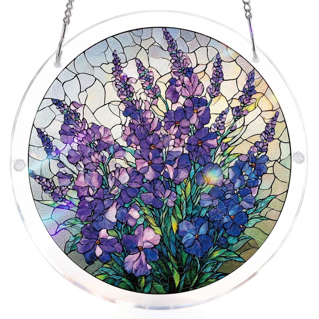 Acrylic Jigsaw Puzzle Suncatcher - Blooming Lavender