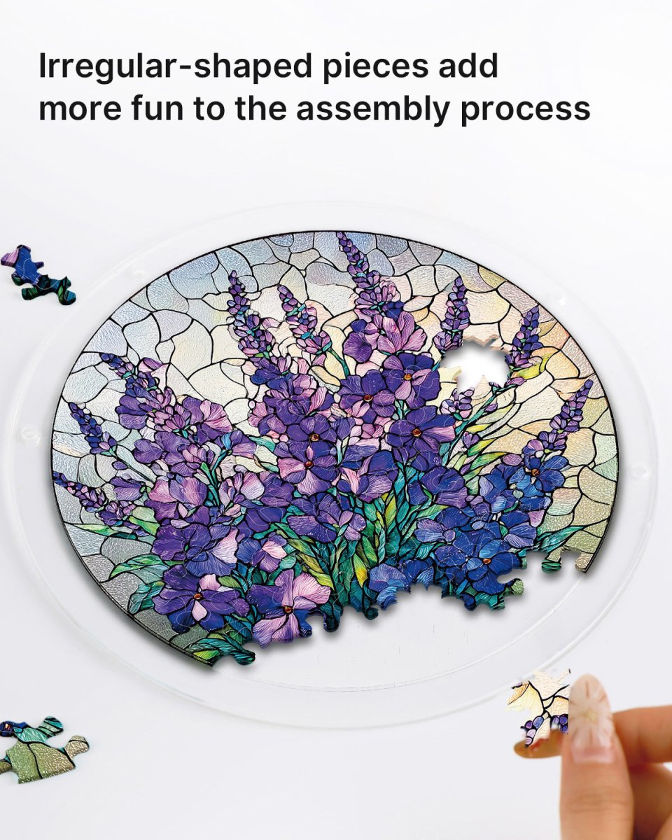 Acrylic Jigsaw Puzzle Suncatcher - Blooming Lavender