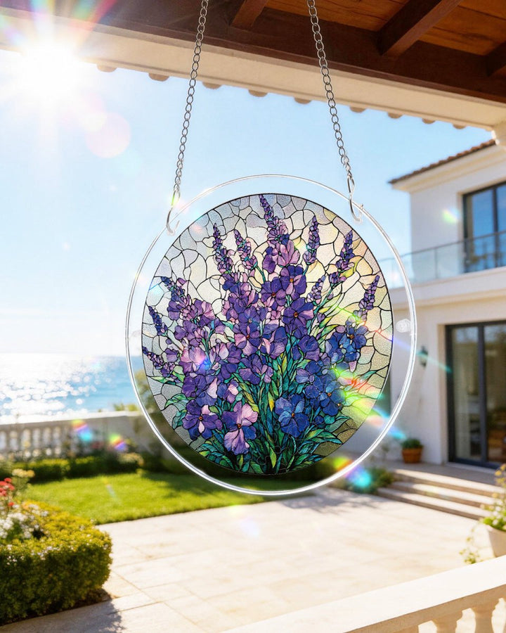 Acrylic Jigsaw Puzzle Suncatcher - Blooming Lavender