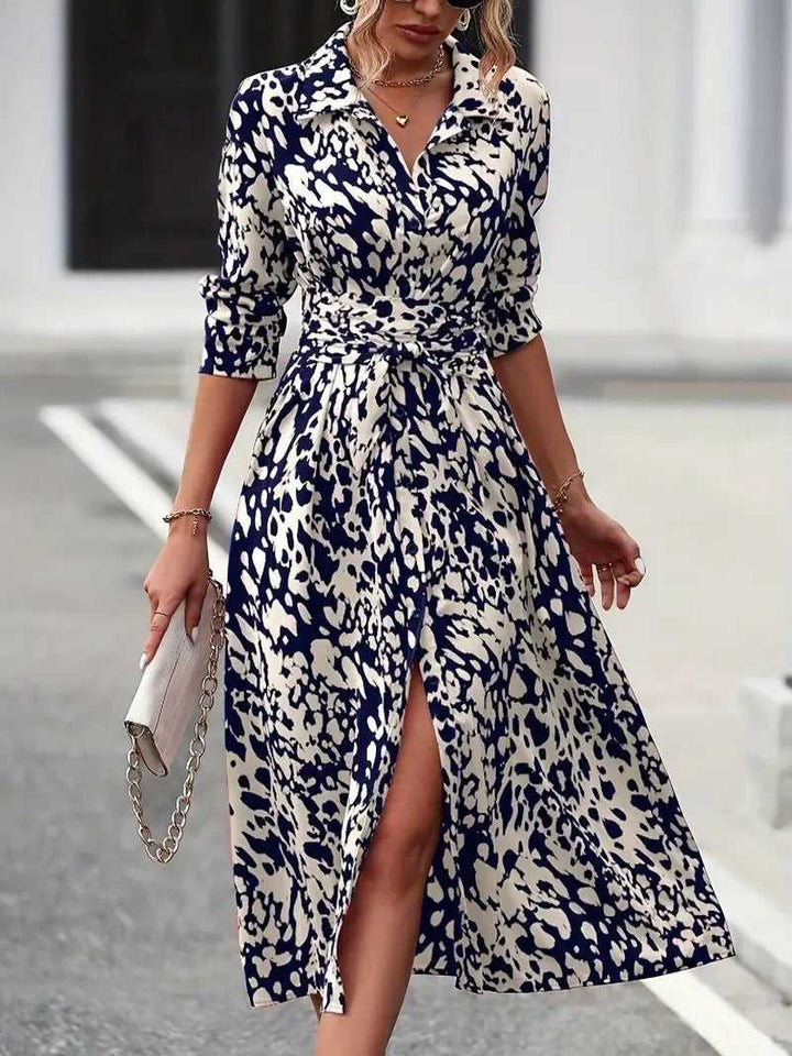 Ingrid | Fitted print dress
