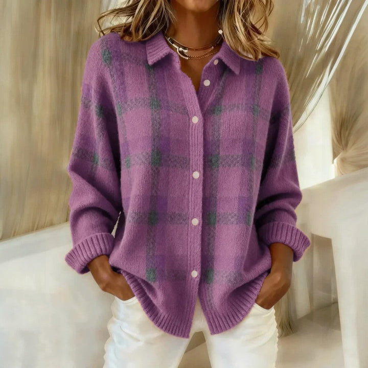 Janette™ | Checked Knit Jumper