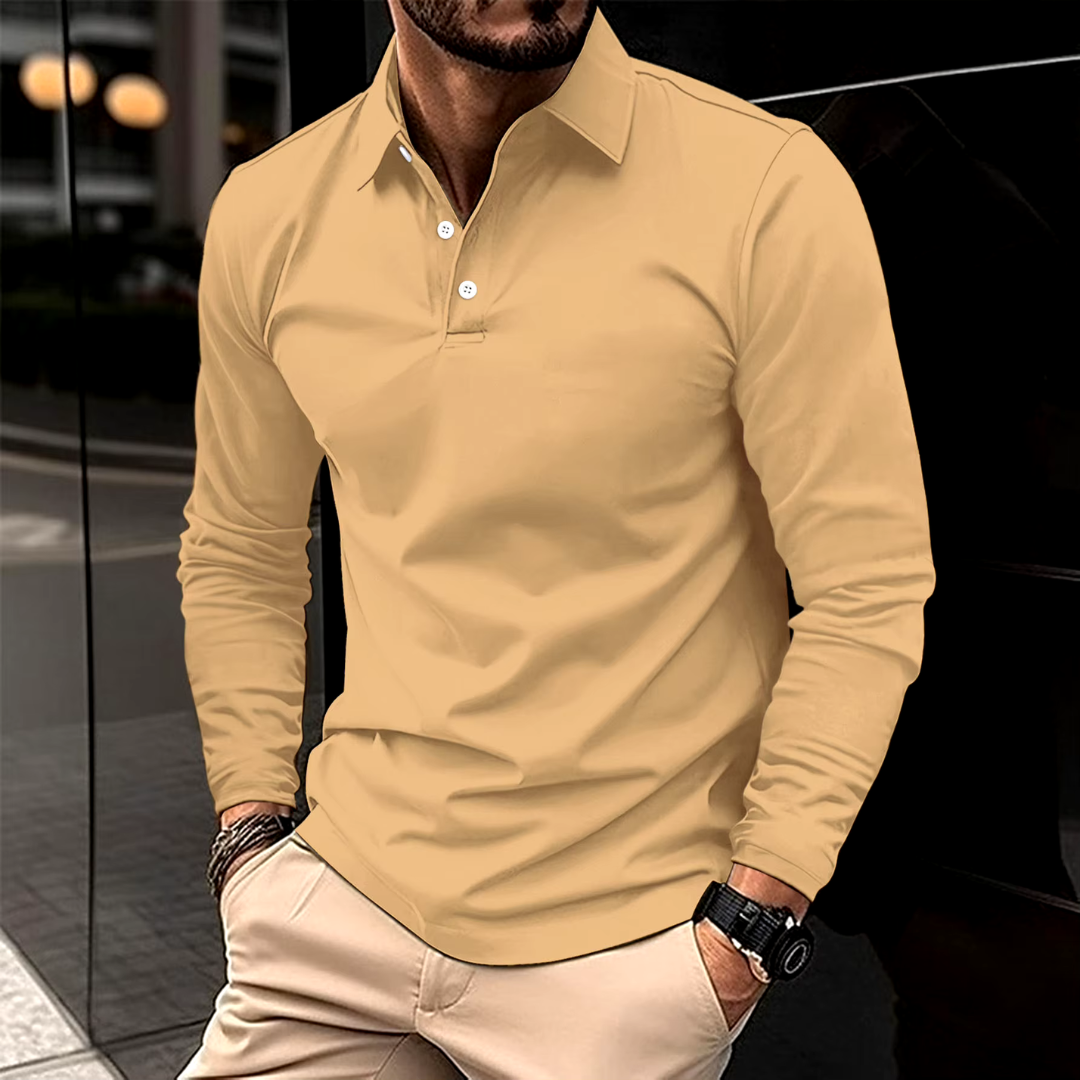 NOVAE | CLASSIC LONG SLEEVE POLO FOR MEN