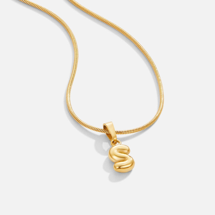 Sophisticated Bubble Letter Necklace