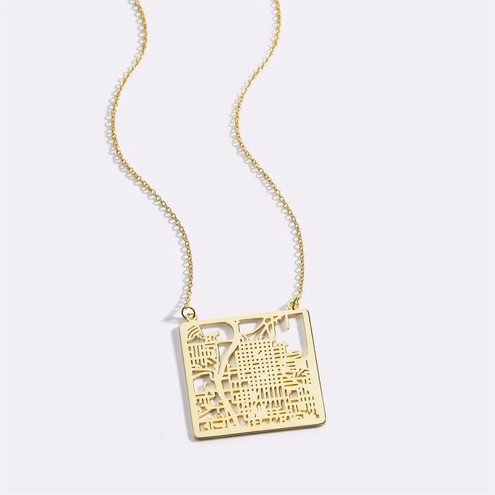 Custom Map Necklace