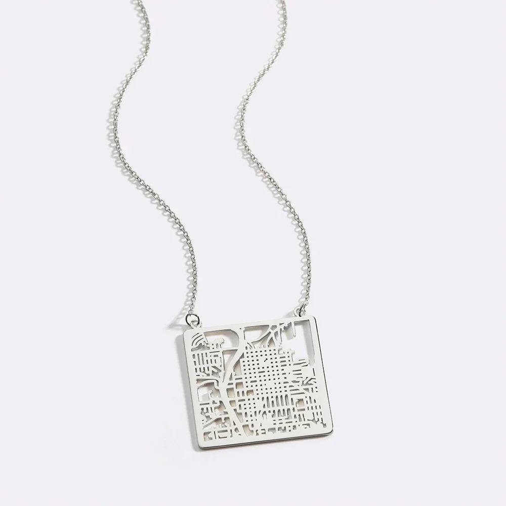 Custom Map Necklace