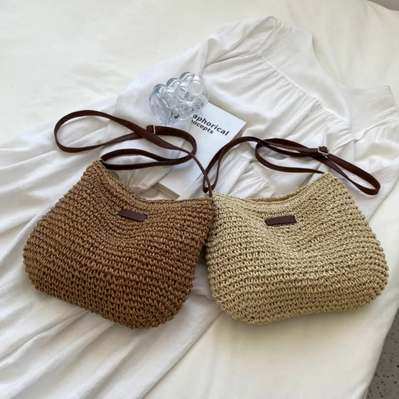 Novae | Straw shoulder bag