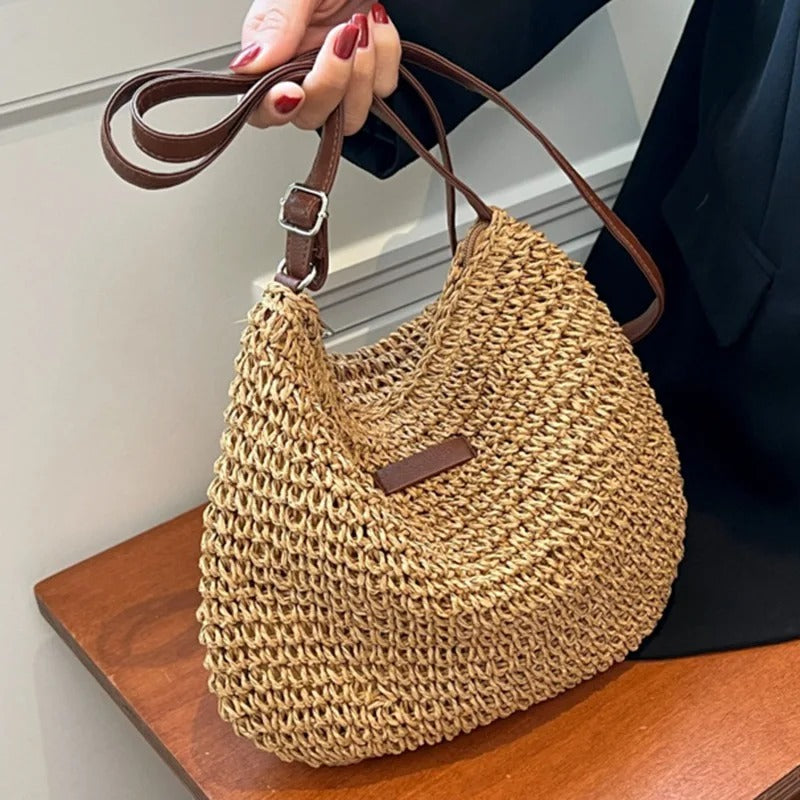 Novae | Straw shoulder bag