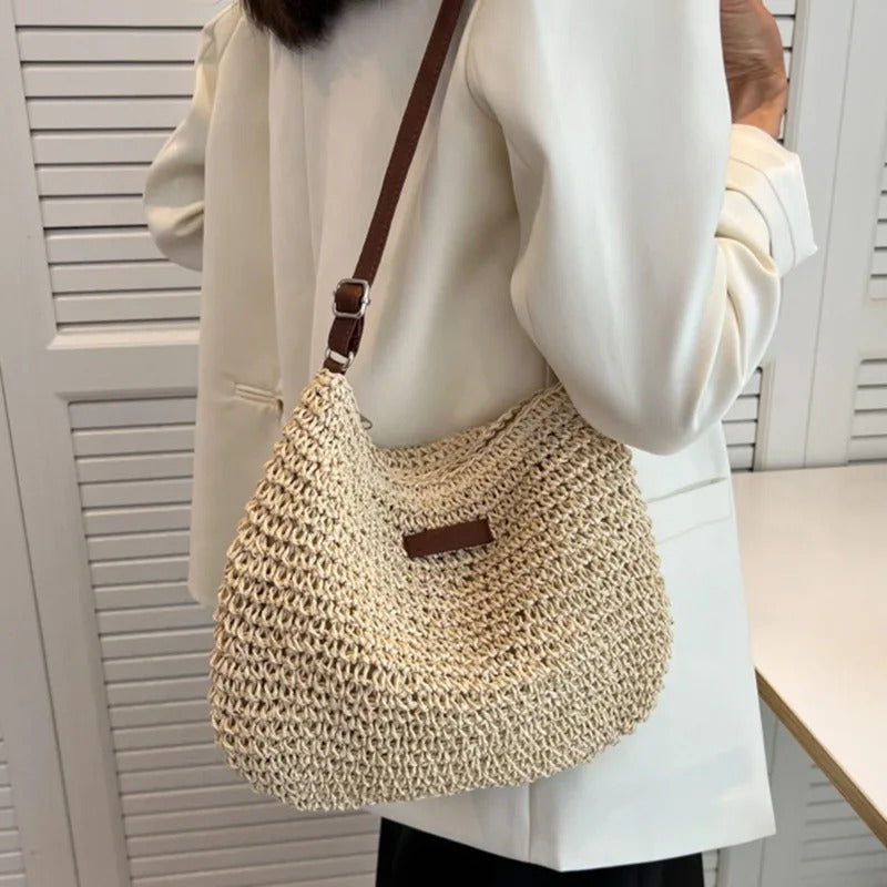 Novae | Straw shoulder bag