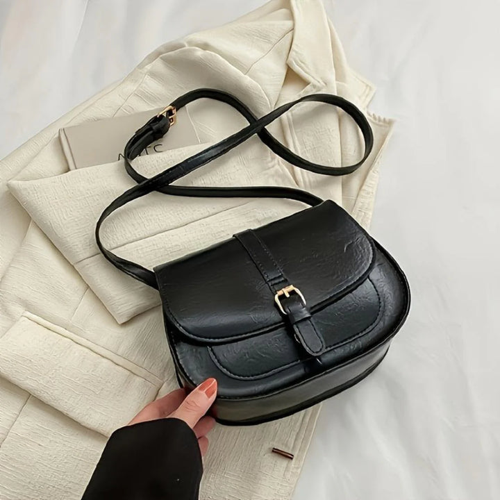 Grace™ | Compact & Elegant — Leather Saddle Bag