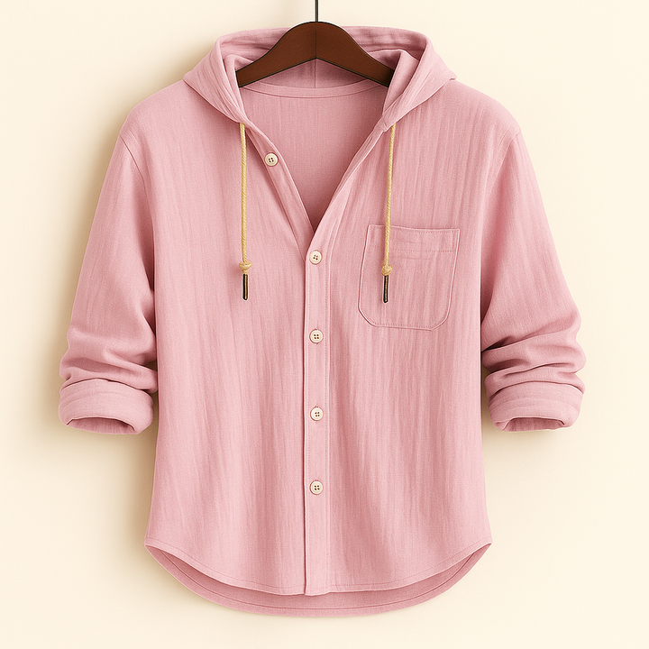 NOVAE | LUXURY SOFT COTTON SHIRT WITH HOOD