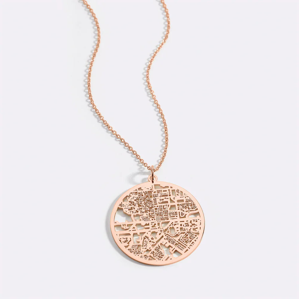 Custom Map Necklace