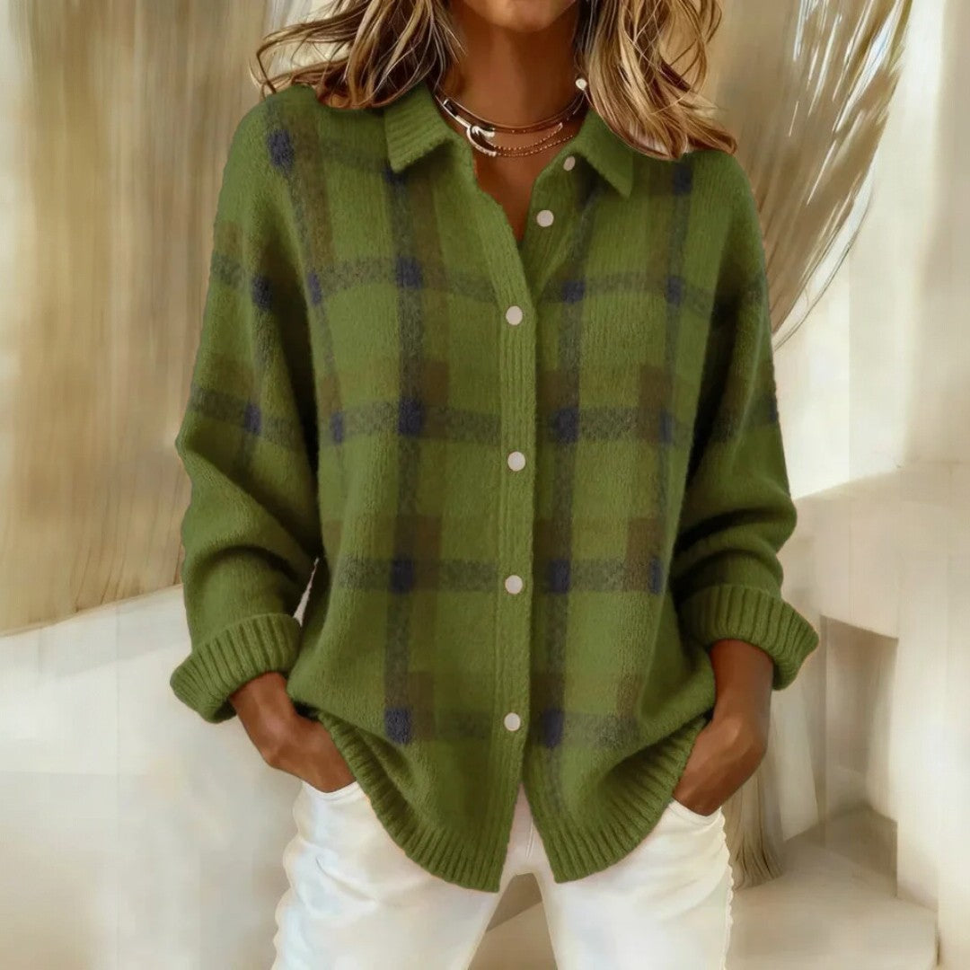 Janette™ | Checked Knit Jumper