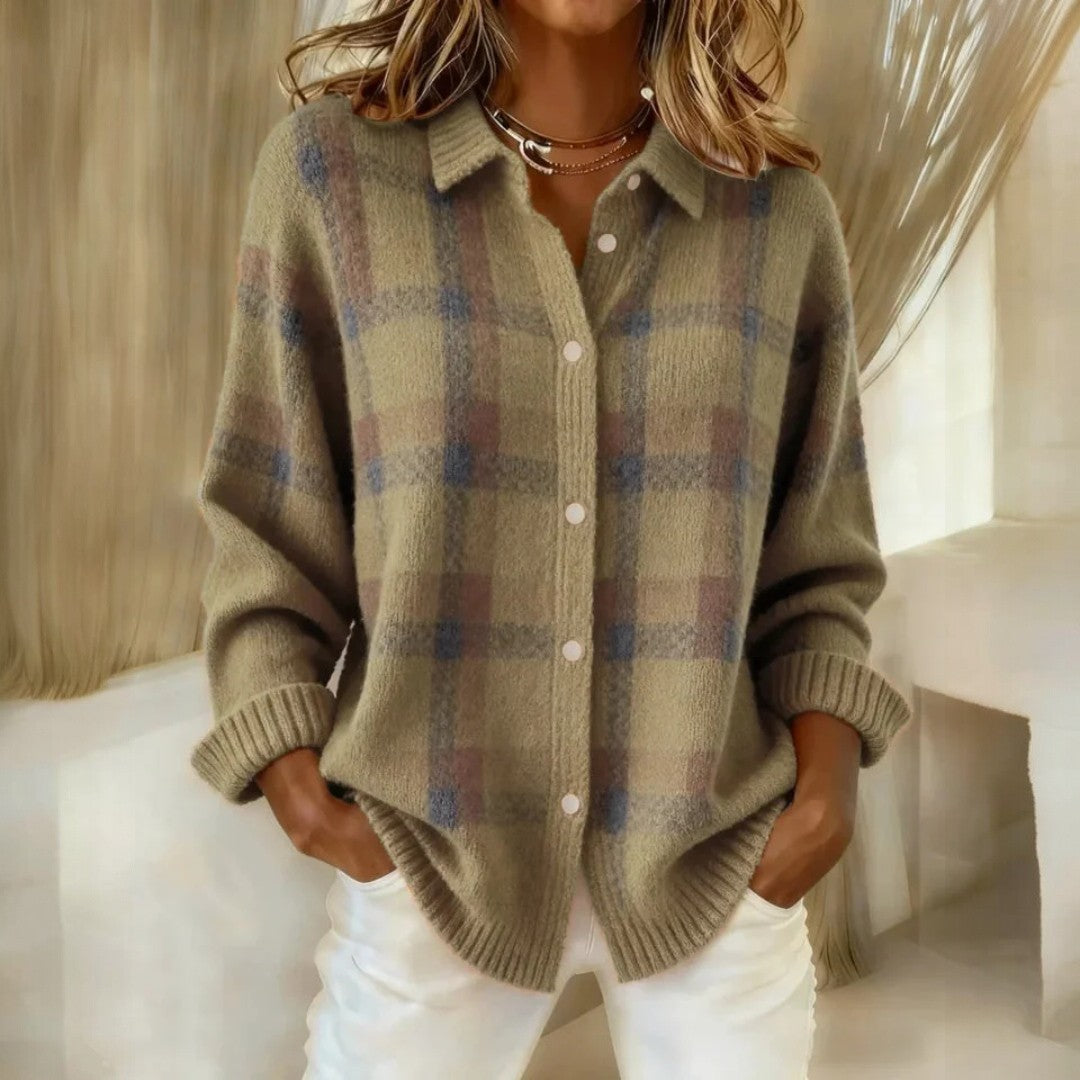 Janette™ | Checked Knit Jumper