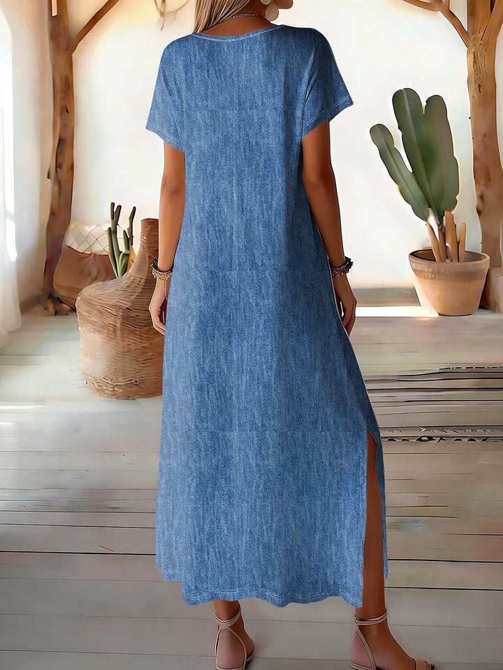 Hélène™ | Retro Denim Dress