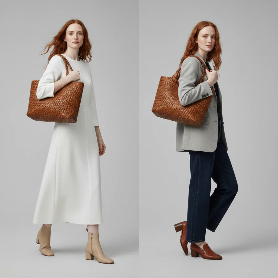 Liva | Handwoven Vegan Leather Tote