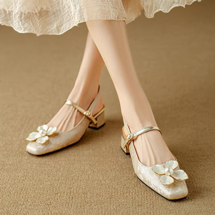 Camellia Slingback Pumps