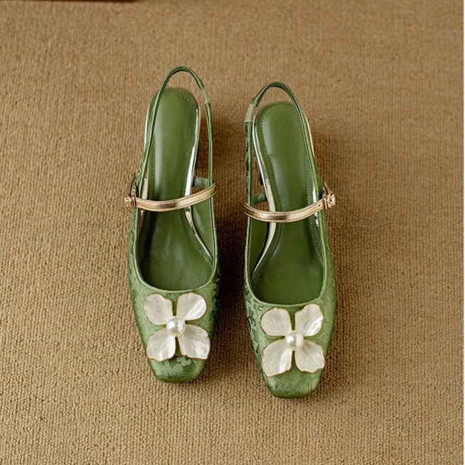 Camellia Slingback Pumps