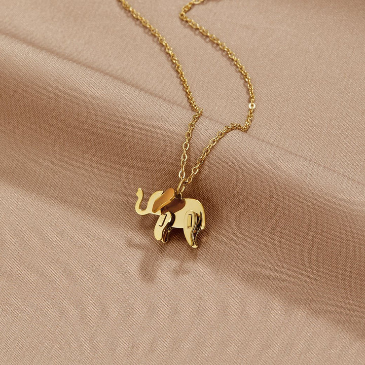 Fortuna Elephant Pendant Necklace