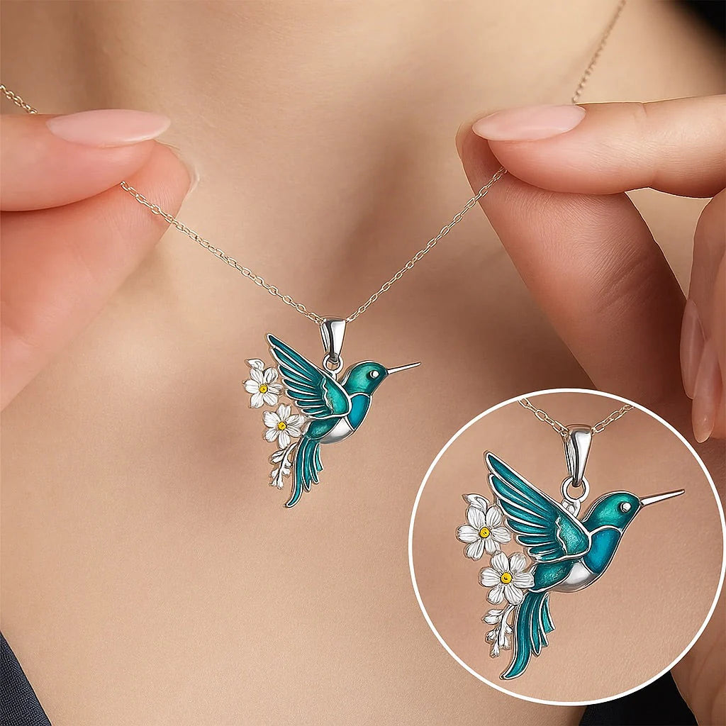 Azure Hummingbird Necklace