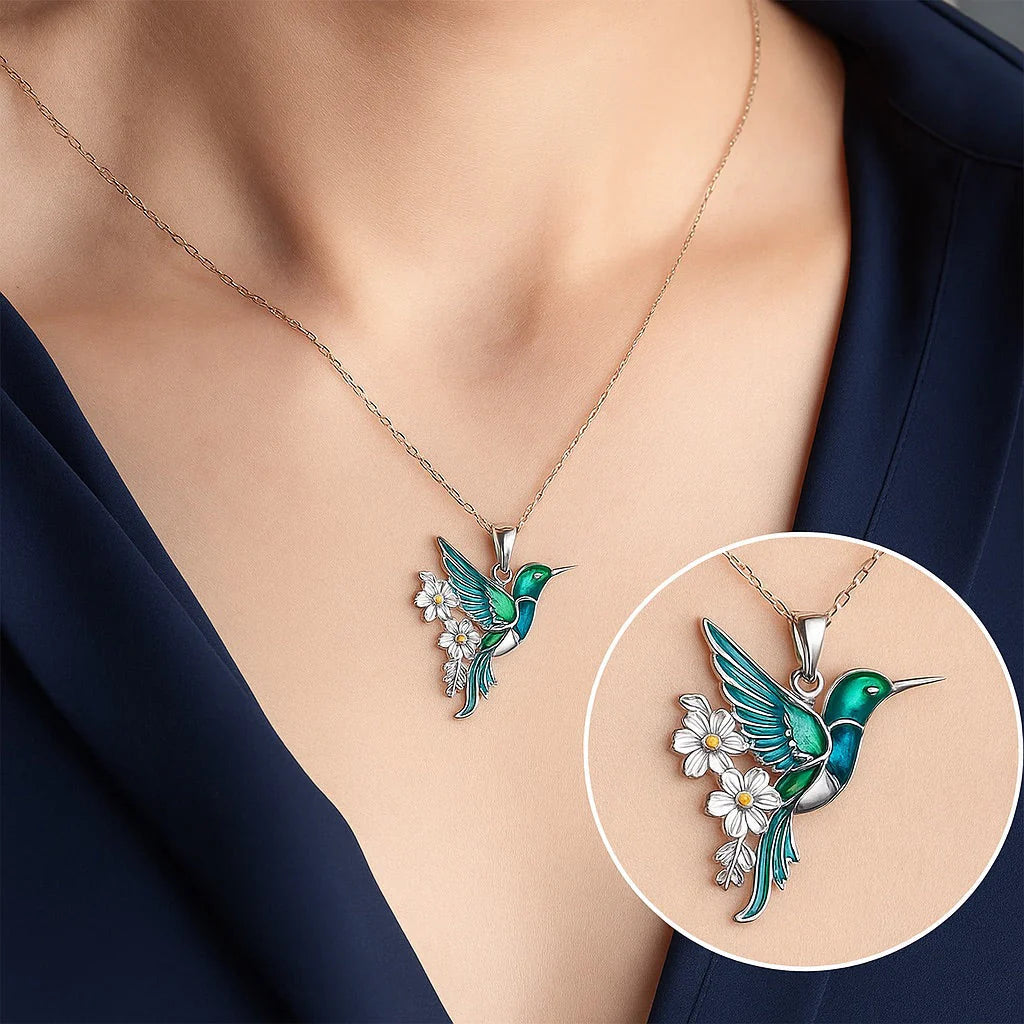 Azure Hummingbird Necklace