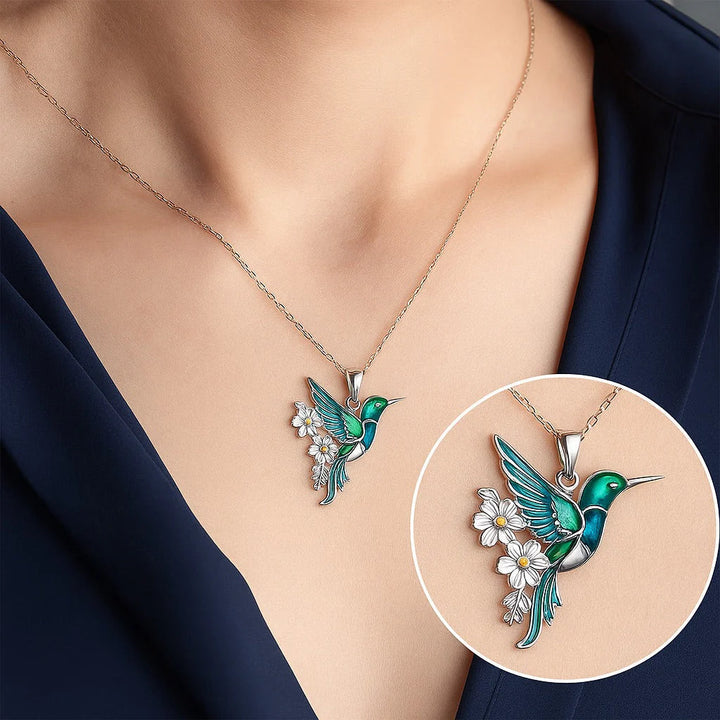 Azure Hummingbird Necklace